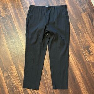 Theory linen blend side Zip Pants size 10 black euc